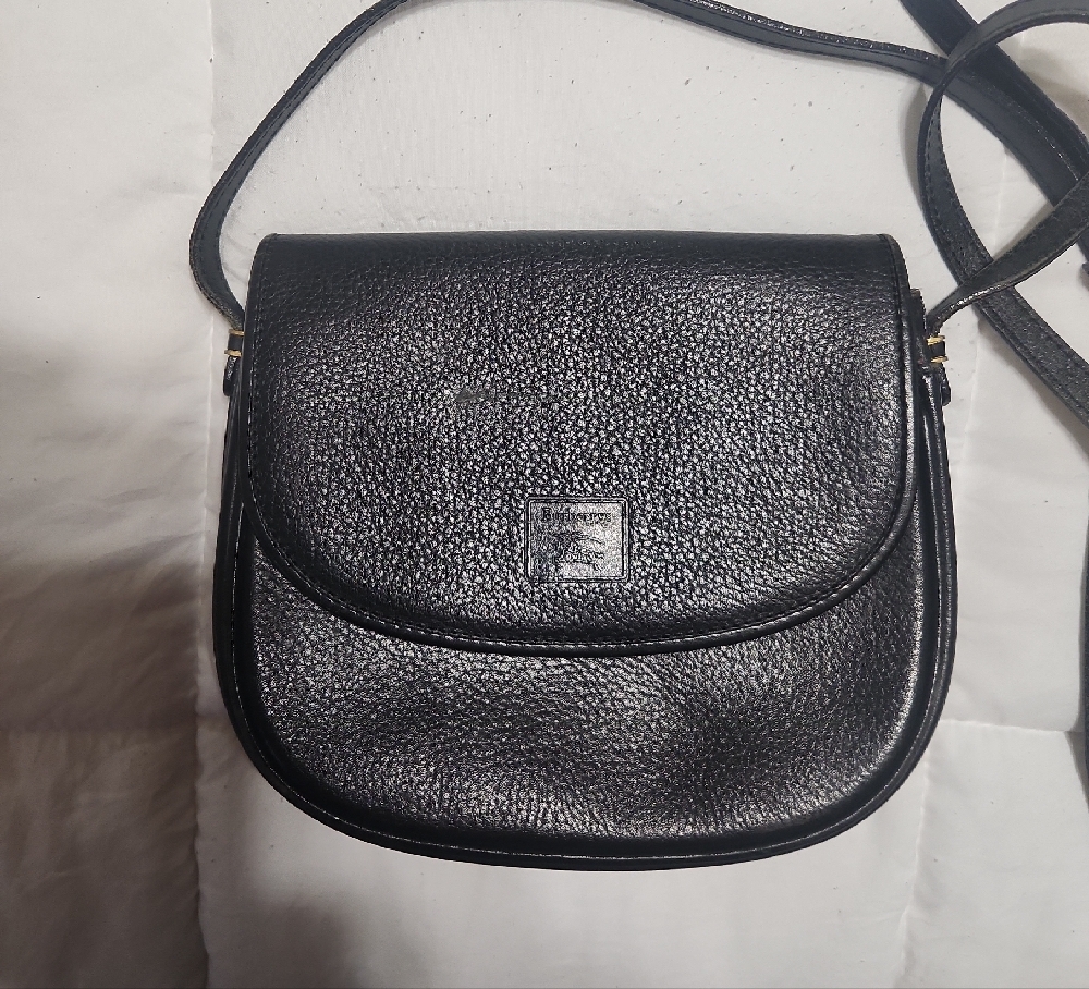 Black Burberry Leather Crossbody Bag